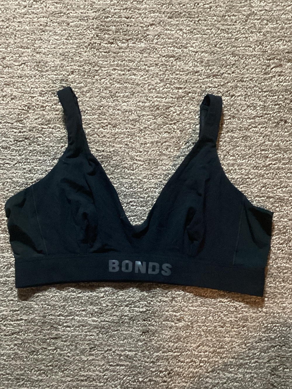 Bonds Black Wireless Logo Bralette